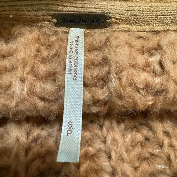 Free People Alpaca & Wool Blend Papaya Chunky Knit Sweater - Picture 11 of 12